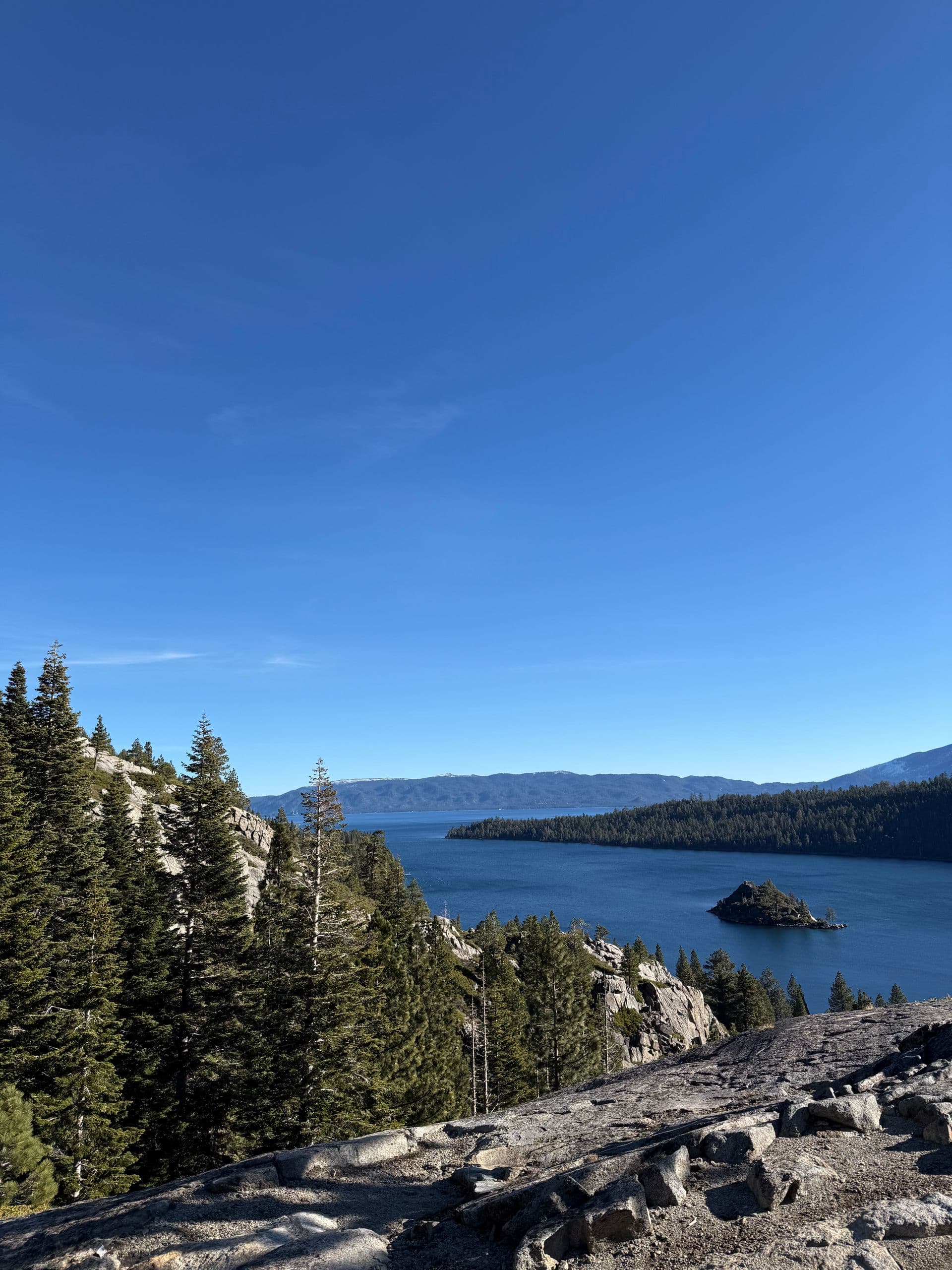 RV parked at a Lake Tahoe campground